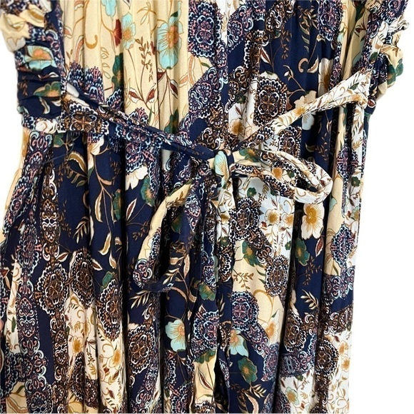 Abel the Label Anthropologie Bohemian Mixed Print Ghandi Maxi Dress Size Small - Picture 9 of 11